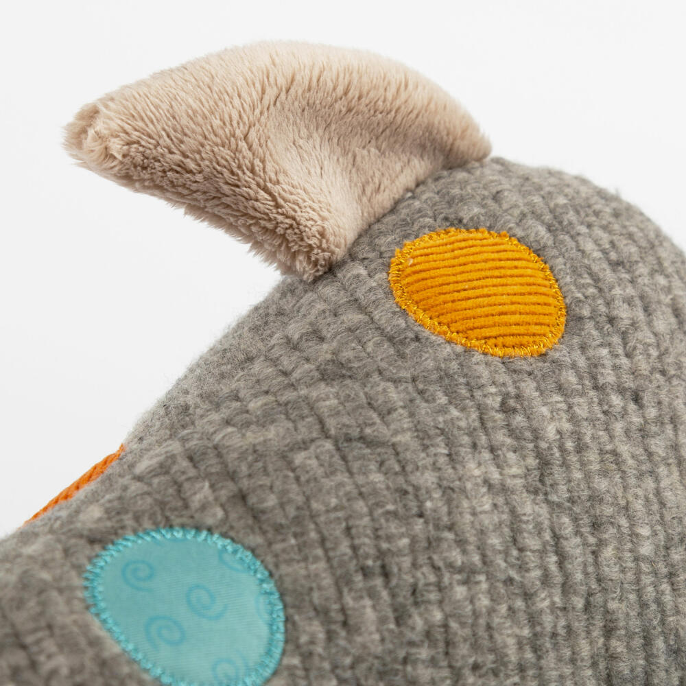 sigikid Patchwork Sweety Delfin Yellow, Kuscheltier, Plüschtier, Schmusetier, Polyester, 33 cm, 43221
