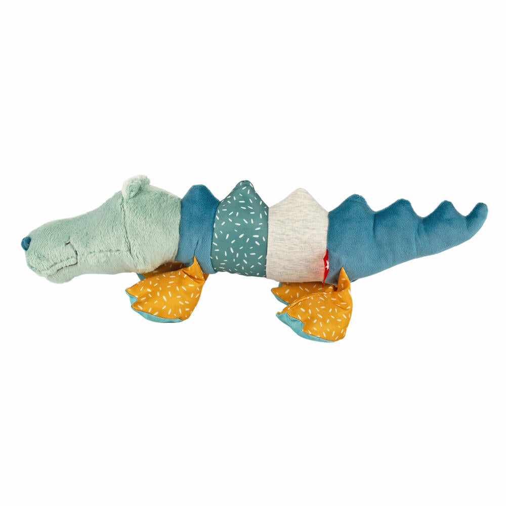 sigikid Patchwork Sweety Krokodil Yellow, Kuscheltier, Plüschtier, Schmusetier, Polyester, 43 cm, 43234