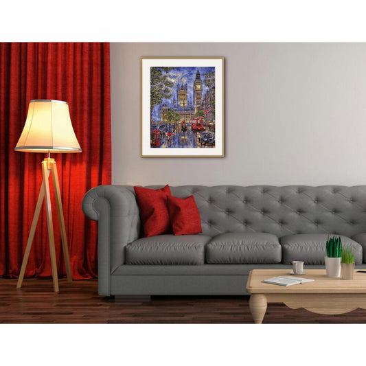 Schipper Malen nach Zahlen Vollmond über London, Meisterklasse Premium, Malvorlage, Wandbild, 40 x 50 cm, 609130873