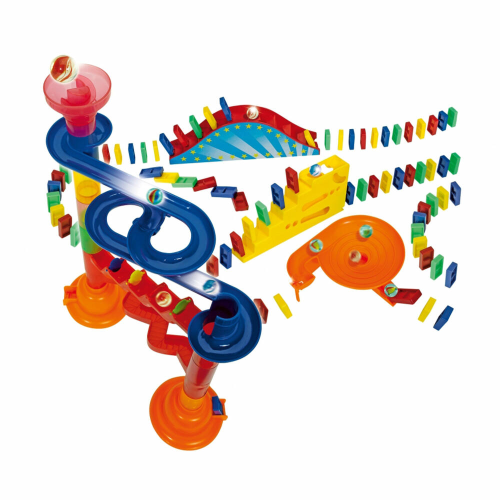 Noris Domino Run Mega, dominoes, building blocks, marble run, obstacle course, from 3 years, 606062023