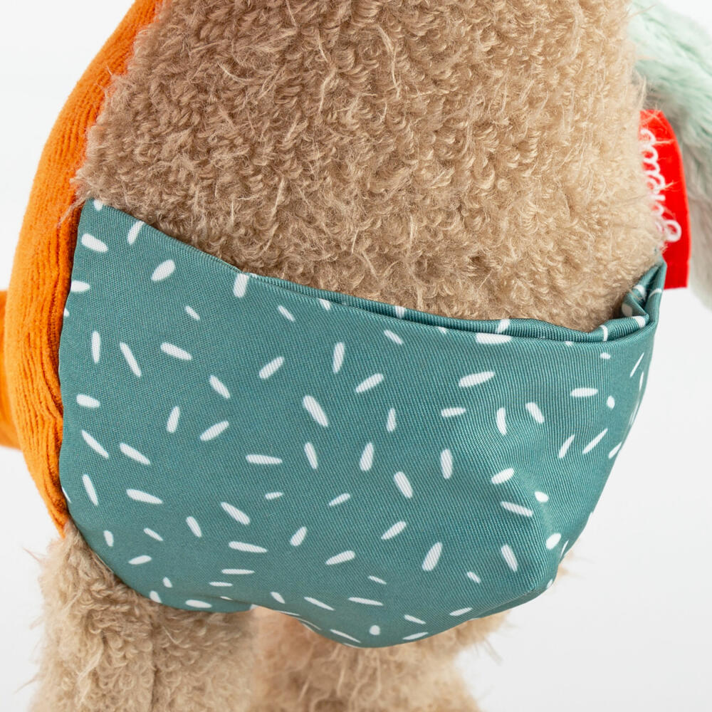 sigikid Patchwork Sweety Känguru Yellow, Kuscheltier, Plüschtier, Schmusetier, Polyester, 29 cm, 43231