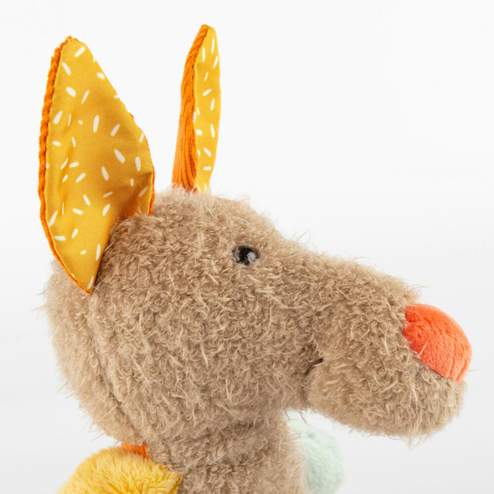 sigikid Patchwork Sweety Känguru Yellow, Kuscheltier, Plüschtier, Schmusetier, Polyester, 29 cm, 43231