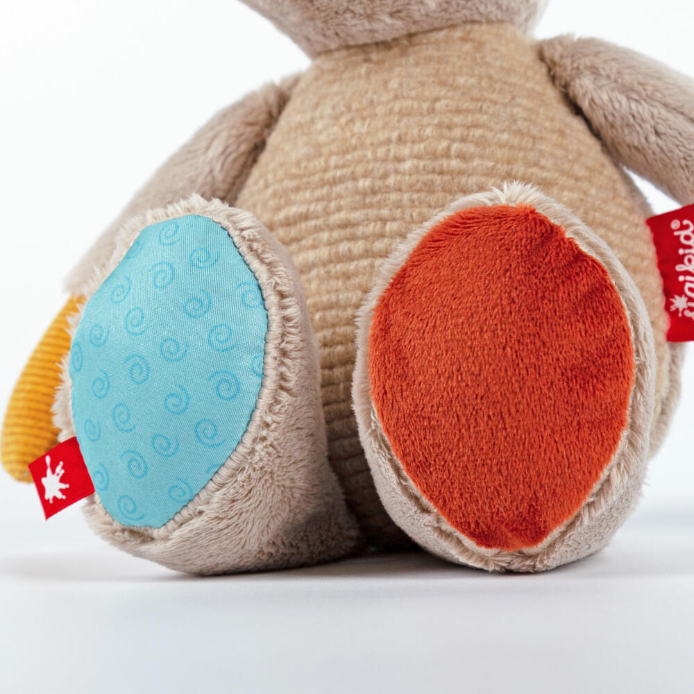sigikid Patchwork Sweety Nilpferd Yellow, Kuscheltier, Plüschtier, Schmusetier, Polyester, 26 cm, 43229