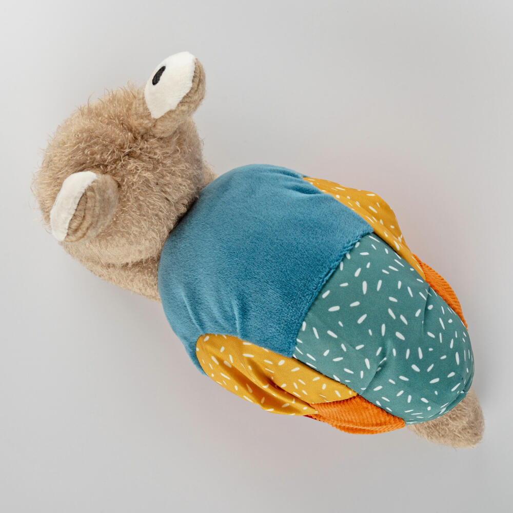 sigikid Patchwork Sweety Snail Yellow, soft toy, plush toy, cuddly toy, polyester, 29 cm, 43282