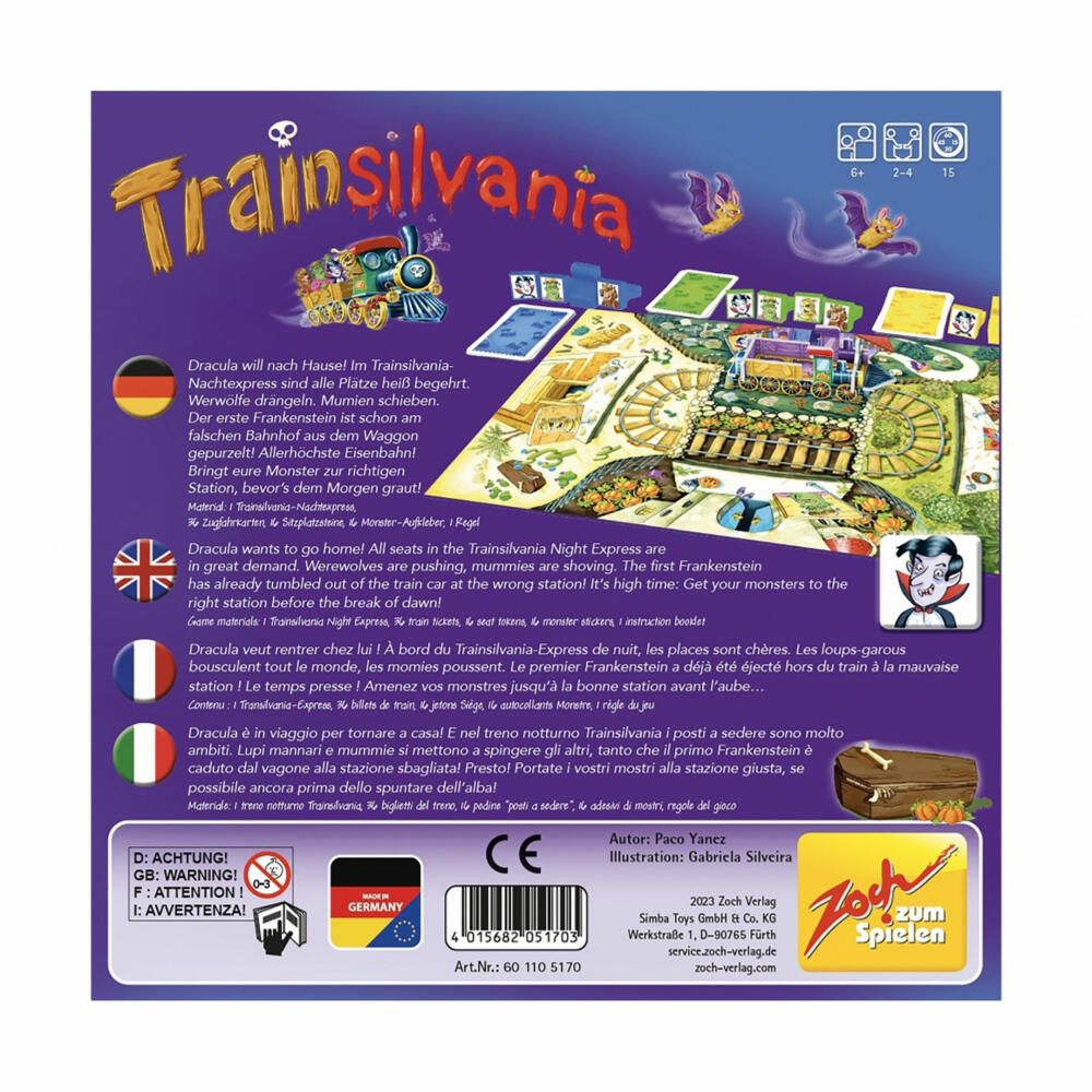 Zoch Trainsilvania, board game, card game, children's game, family game, from 6 years, 601105170