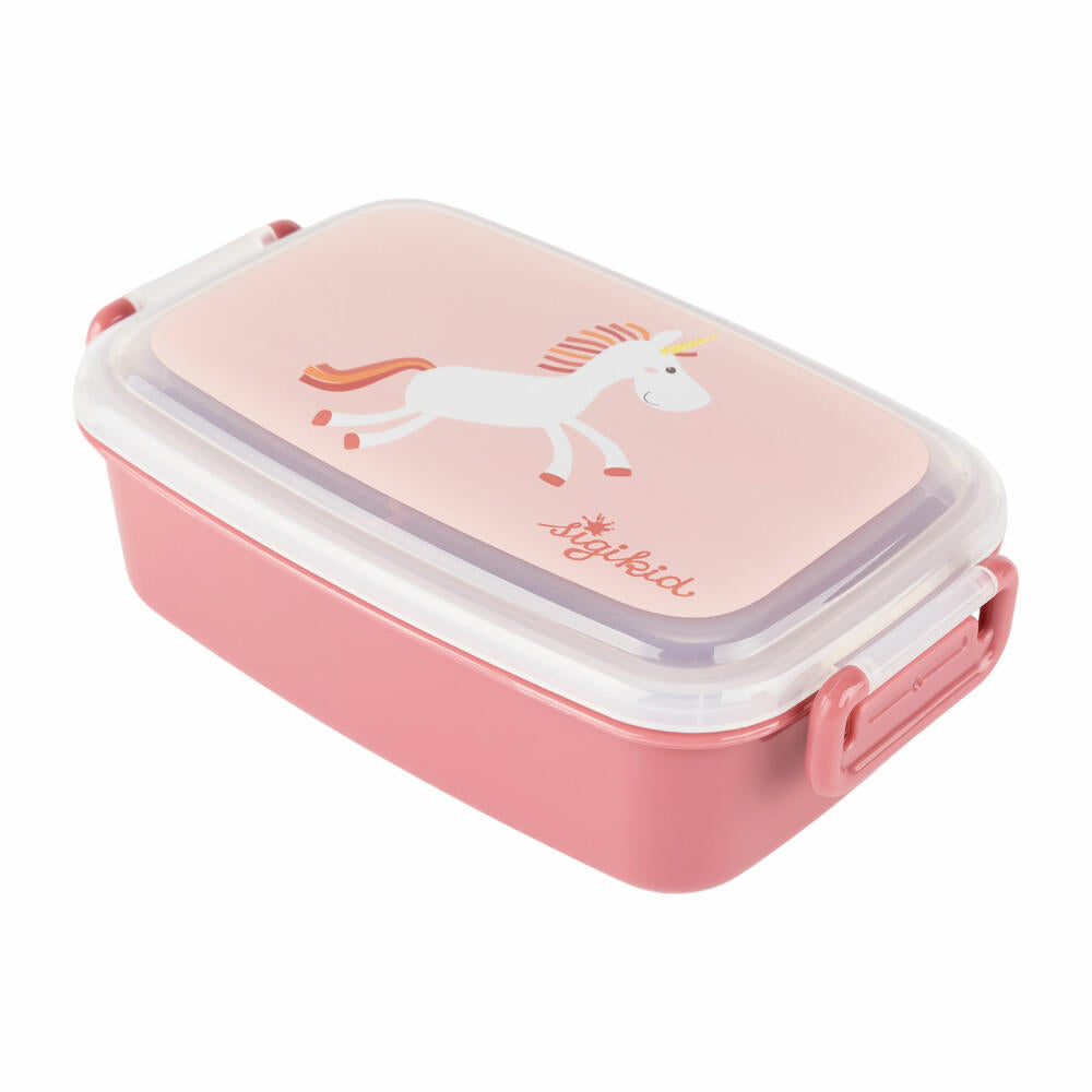 sigikid lunch box unicorn, bread box, lunch box, children, plastic, 9 x 17.5 cm, 25368