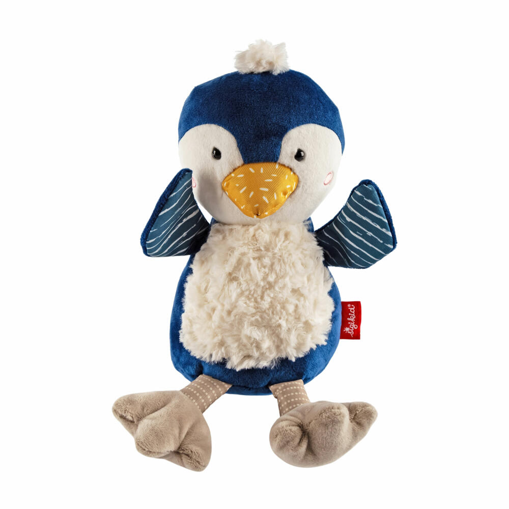 sigikid Patchwork Sweety Pinguin Yellow, Kuscheltier, Plüschtier, Schmusetier, Polyester, 27 cm, 43274