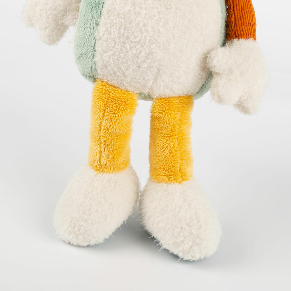 sigikid Patchwork Sweety Eisbär Yellow, Kuscheltier, Plüschtier, Schmusetier, Polyester, 31 cm, 43235