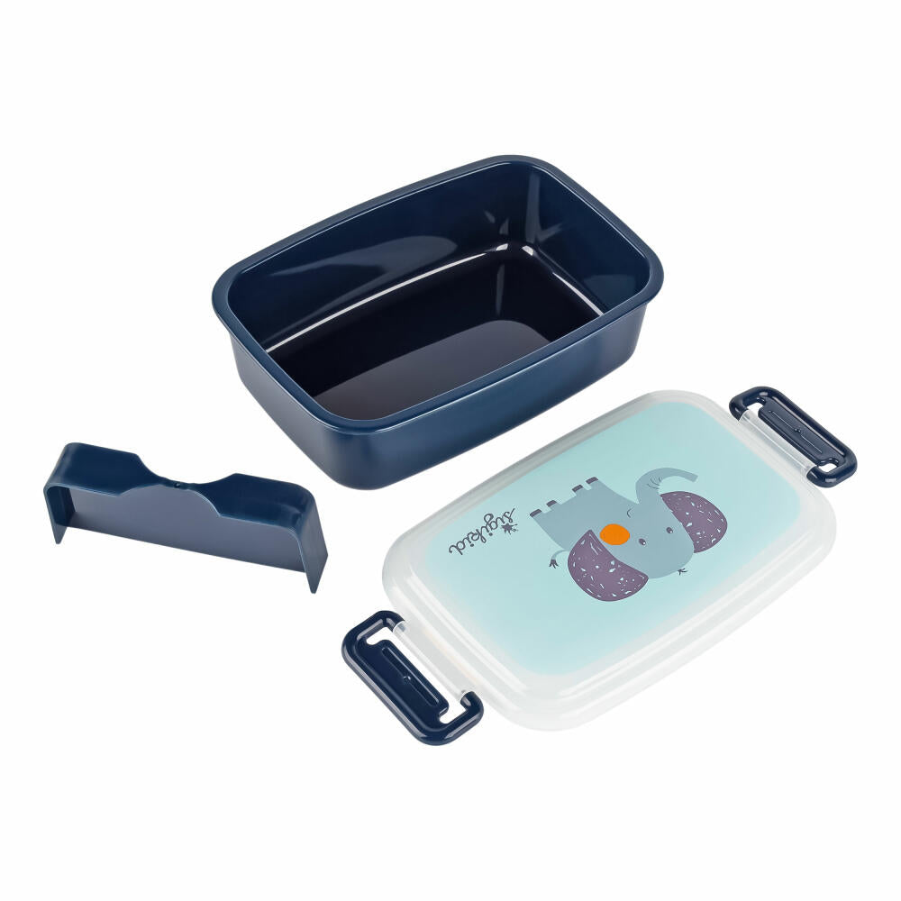 sigikid Brotdose Elefant, Brotbox, Lunchbox, Kinder, Kunststoff, 9 x 17.5 cm, 25367