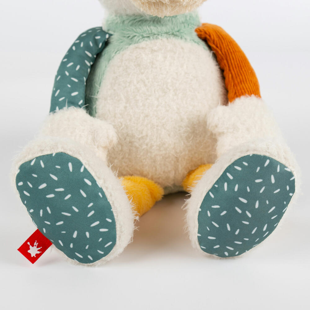 sigikid Patchwork Sweety Eisbär Yellow, Kuscheltier, Plüschtier, Schmusetier, Polyester, 31 cm, 43235
