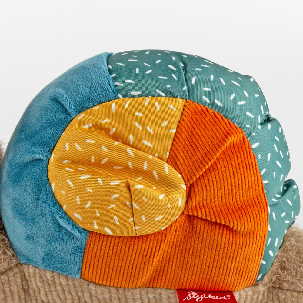 sigikid Patchwork Sweety Snail Yellow, soft toy, plush toy, cuddly toy, polyester, 29 cm, 43282