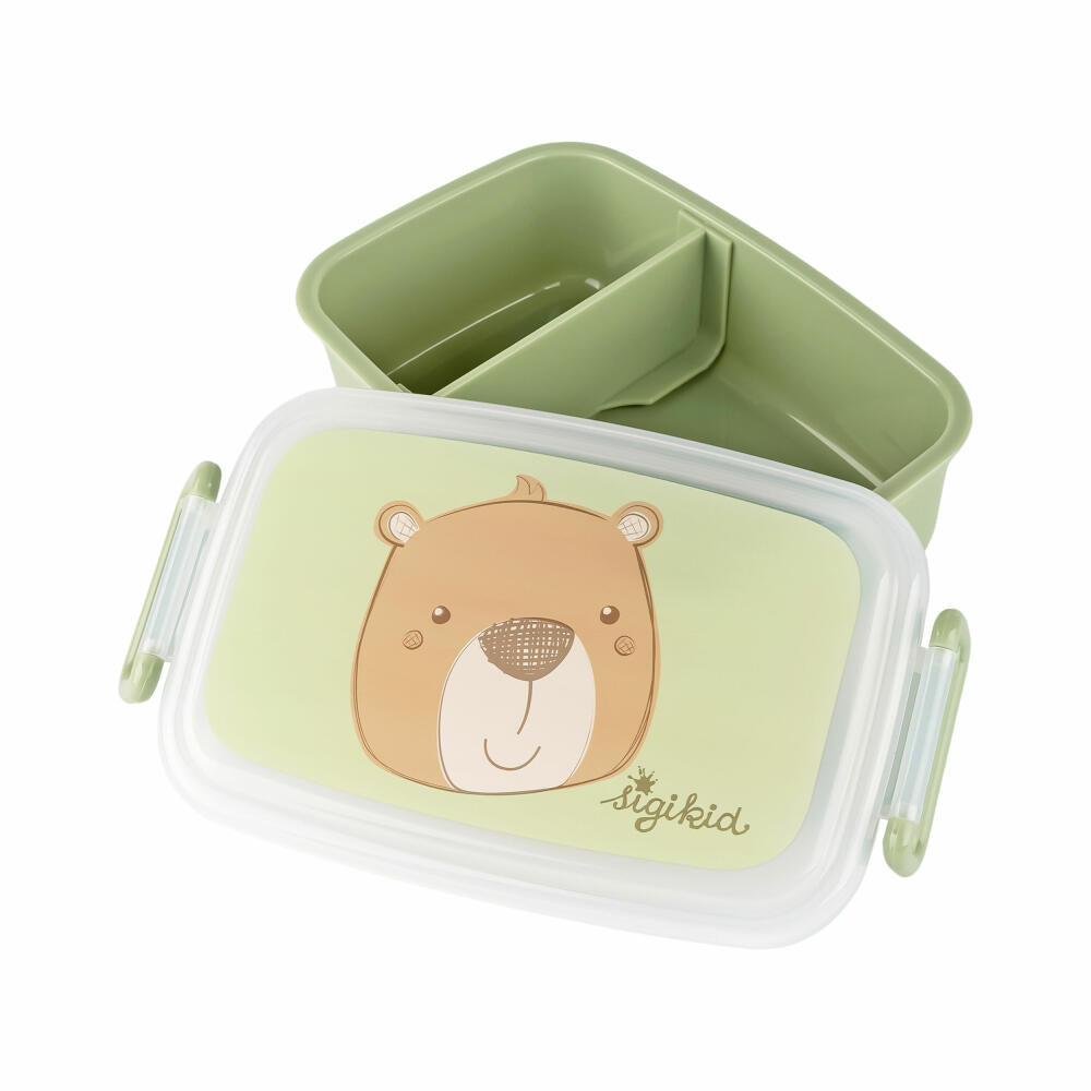 sigikid lunch box bear, bread box, lunch box, children, plastic, 9 x 17.5 cm, 25370