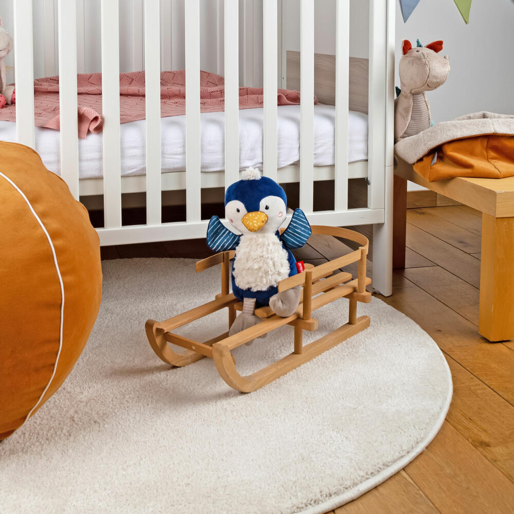 sigikid Patchwork Sweety Pinguin Yellow, Kuscheltier, Plüschtier, Schmusetier, Polyester, 27 cm, 43274