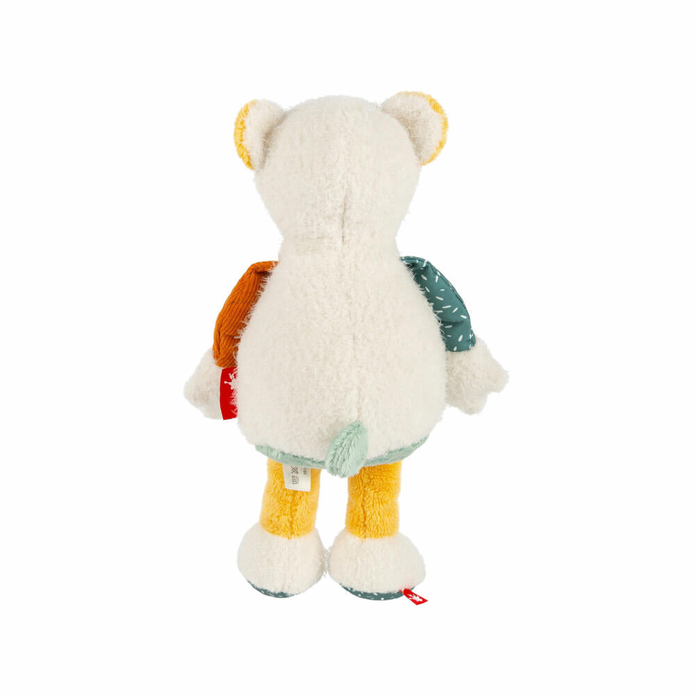 sigikid Patchwork Sweety Eisbär Yellow, Kuscheltier, Plüschtier, Schmusetier, Polyester, 31 cm, 43235
