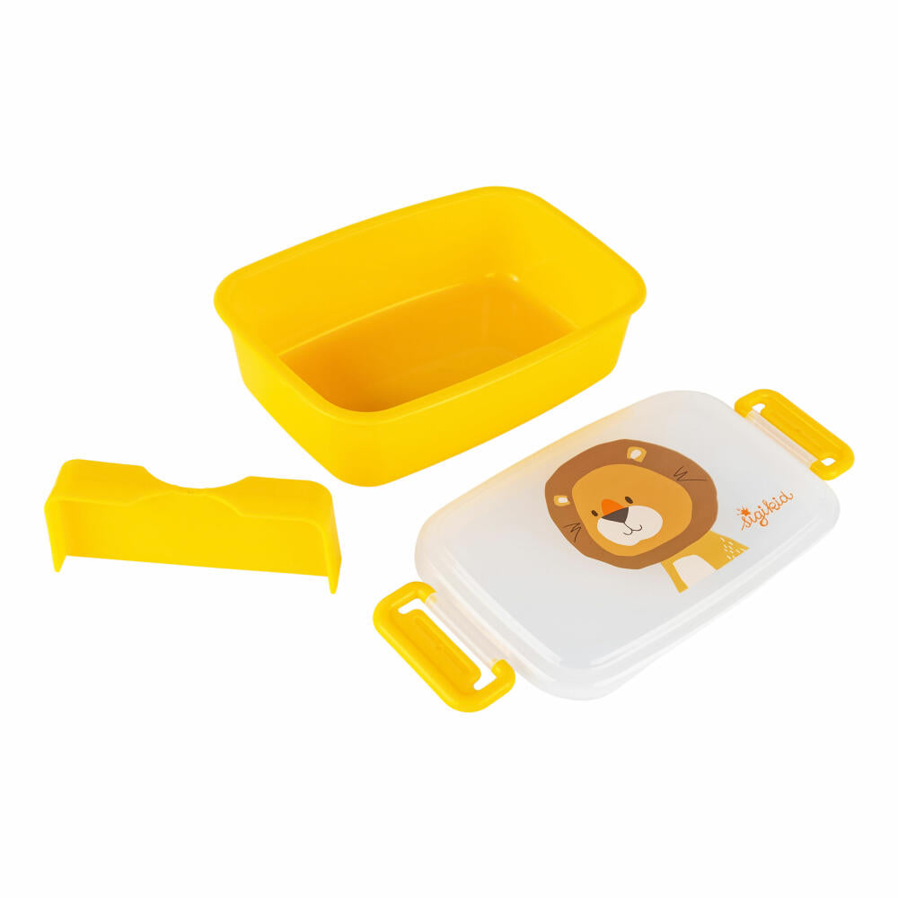 sigikid Brotdose Löwe, Brotbox, Lunchbox, Kinder, Kunststoff, 9 x 17.5 cm, 25364