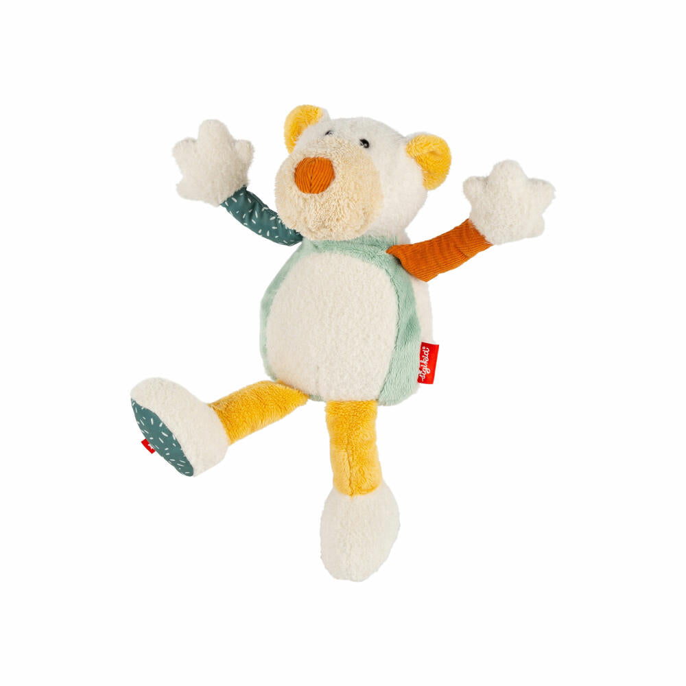 sigikid Patchwork Sweety Eisbär Yellow, Kuscheltier, Plüschtier, Schmusetier, Polyester, 31 cm, 43235
