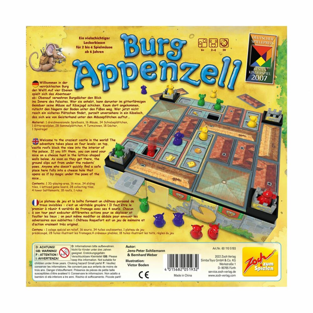 Zoch Burg Appenzell, children's game, family game, 3D game, board game, from 6 years, 601105193