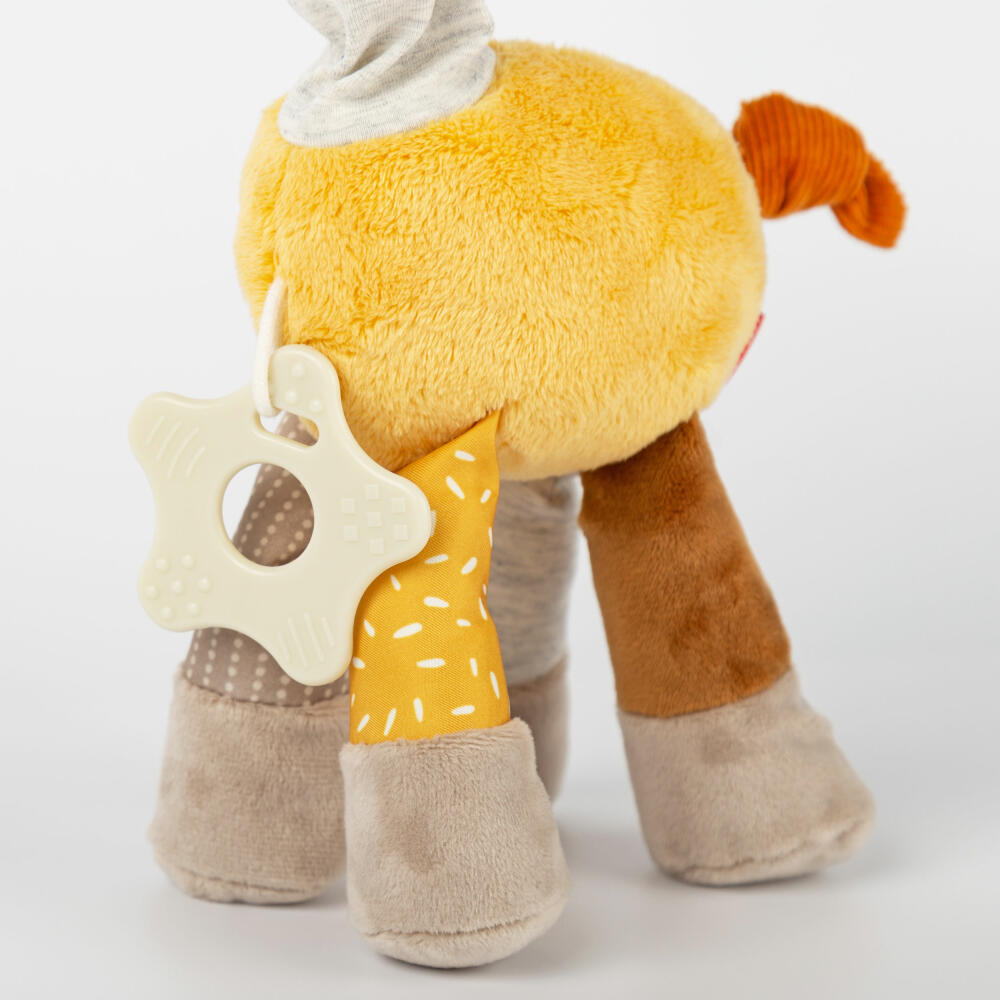 sigikid PlayQ Aktiv-Giraffe Yellow , Kuscheltier, Babyspielzeug, Greifspielzeug, Spielzeug, Polyester, 43165