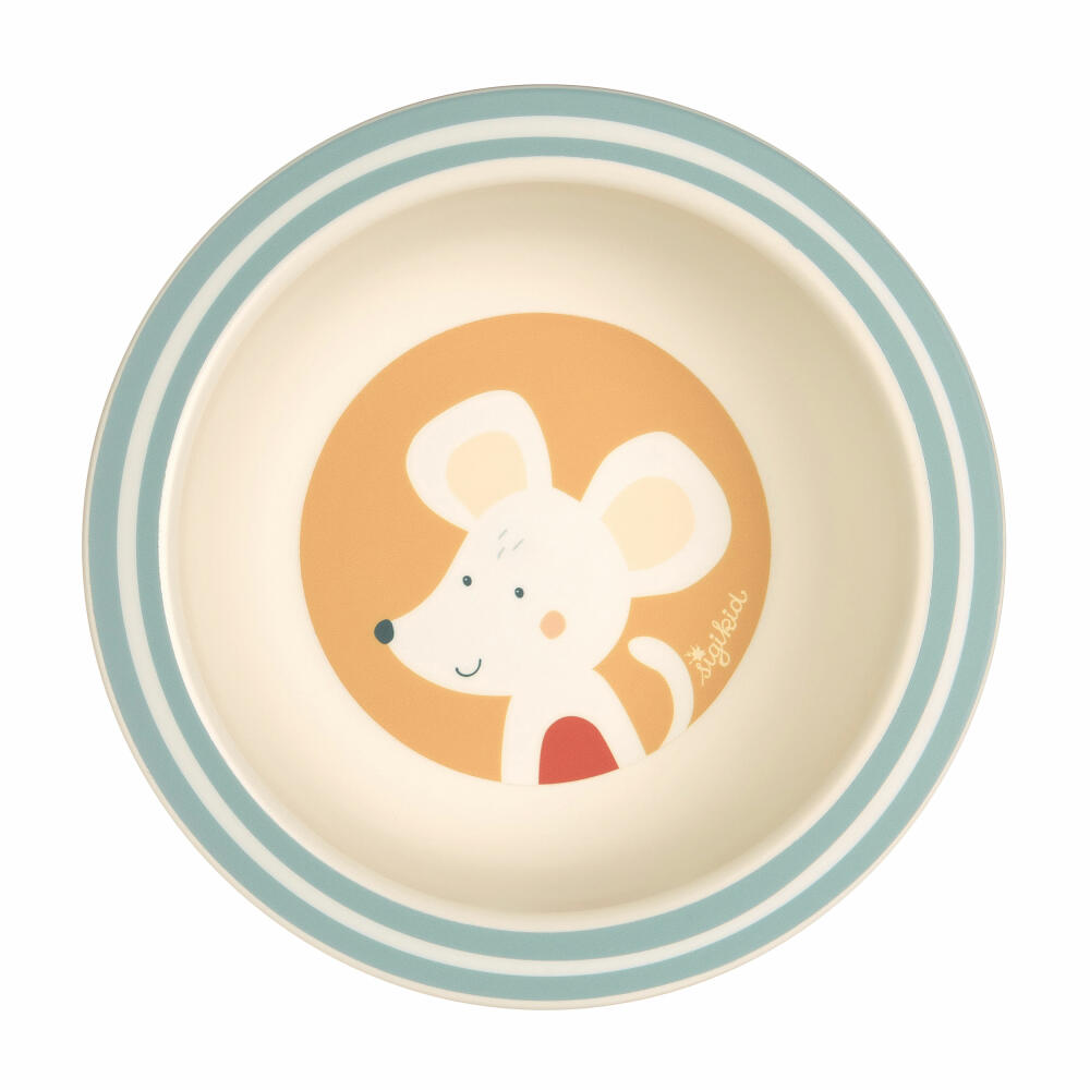 sigikid 4 Freunde Schüssel Maus Yellow, Müslischale, Schale, Suppenschale, Kinder, rPET, Gelb, Ø 15.5 cm, 25358