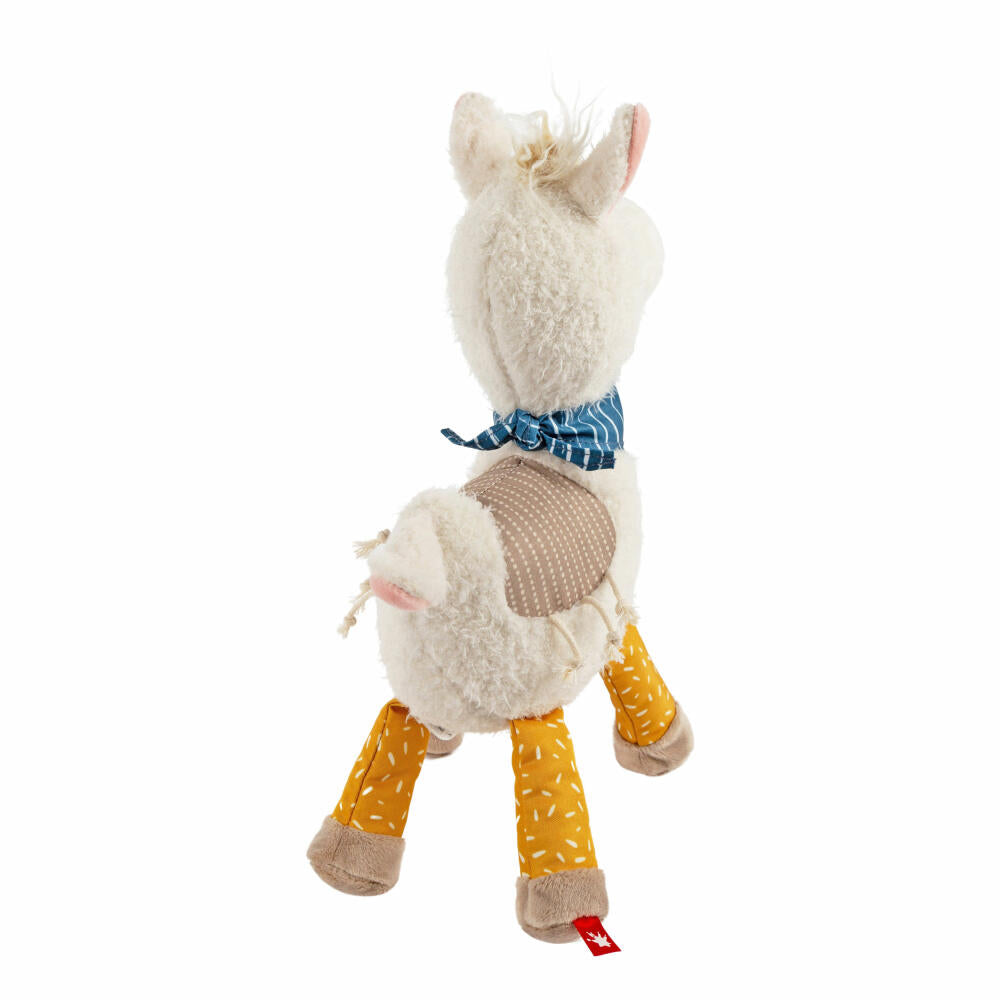 sigikid Patchwork Sweety Lama Yellow, Kuscheltier, Plüschtier, Schmusetier, Polyester, 29 cm, 43239