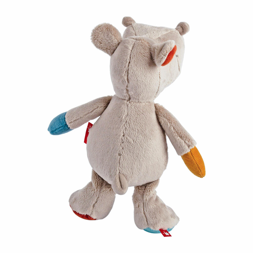sigikid Patchwork Sweety Nilpferd Yellow, Kuscheltier, Plüschtier, Schmusetier, Polyester, 26 cm, 43229