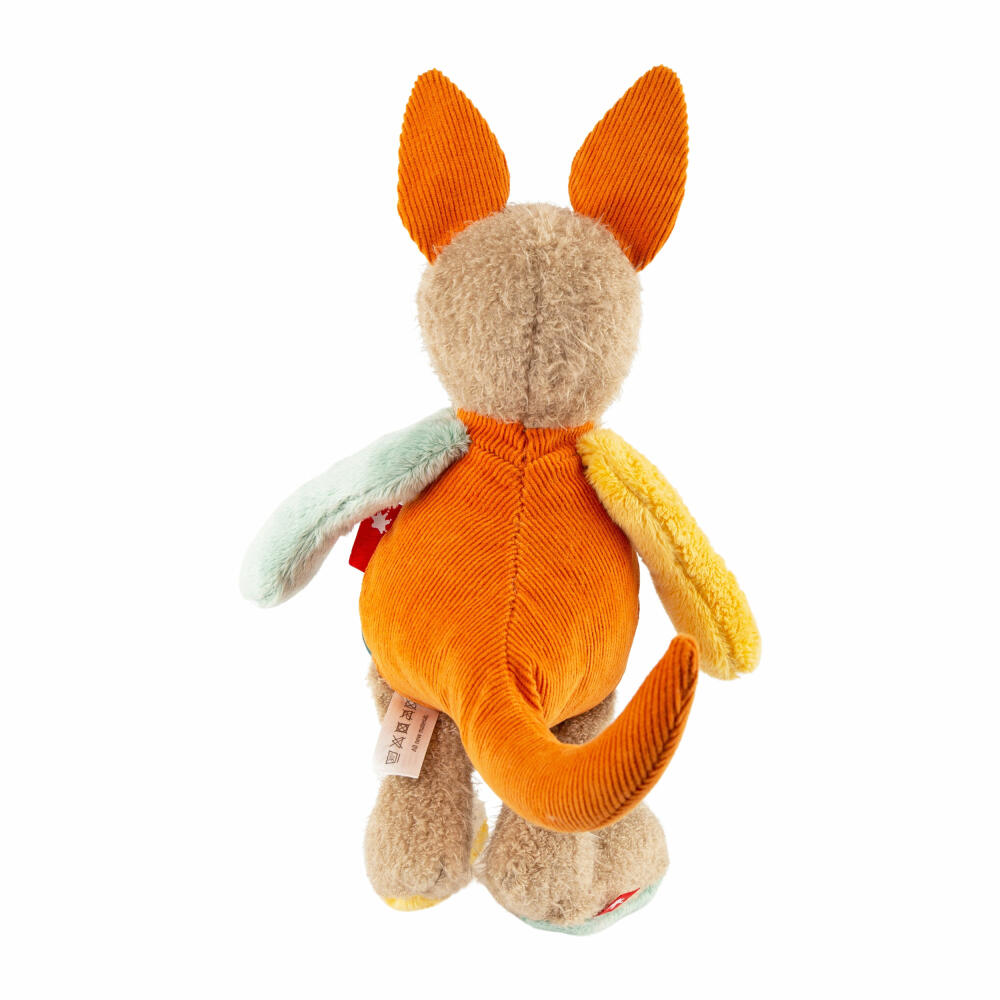 sigikid Patchwork Sweety Känguru Yellow, Kuscheltier, Plüschtier, Schmusetier, Polyester, 29 cm, 43231