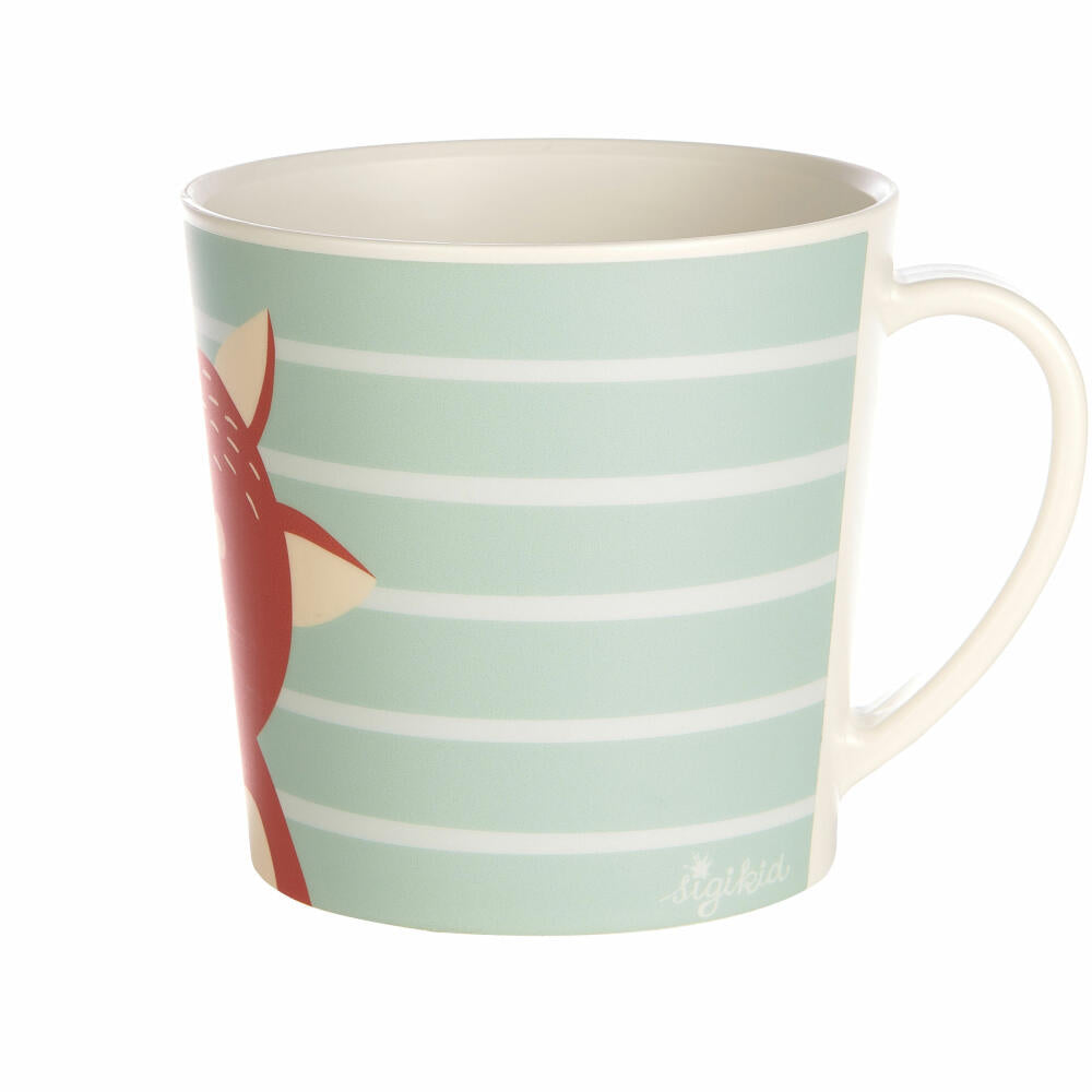 sigikid 4 Freunde Tasse Fuchs Yellow, Henkeltasse, Becher, Kinder, rPET, Türkis, 300 ml, 25359