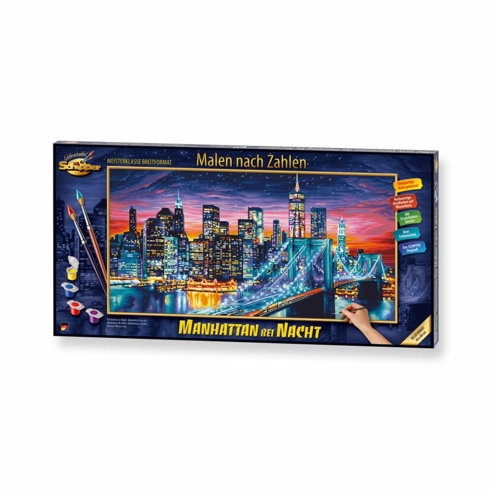 Schipper Painting by Numbers Manhattan at Night 2, Master Class Wide Format, Coloring Page, Wall Picture, 609220862