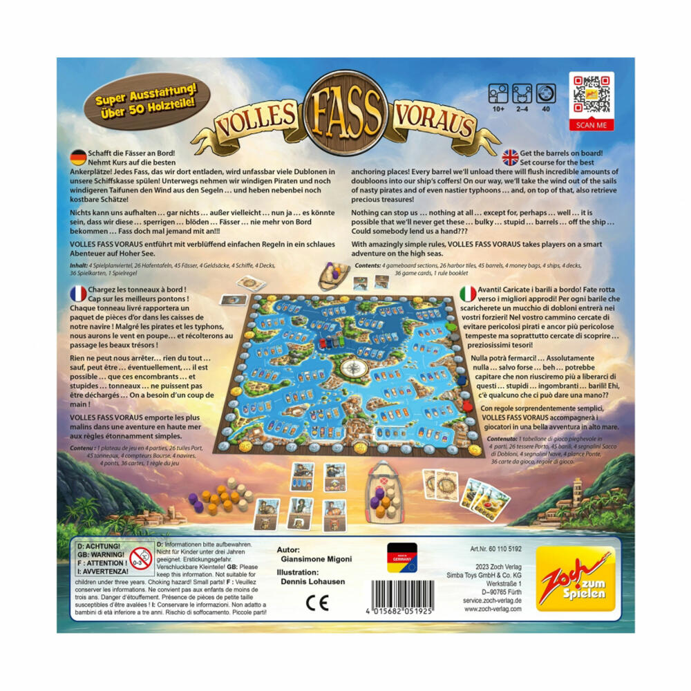 Zoch Volles Fass voran, family game, board game, parlor game, from 10 years, 601105192