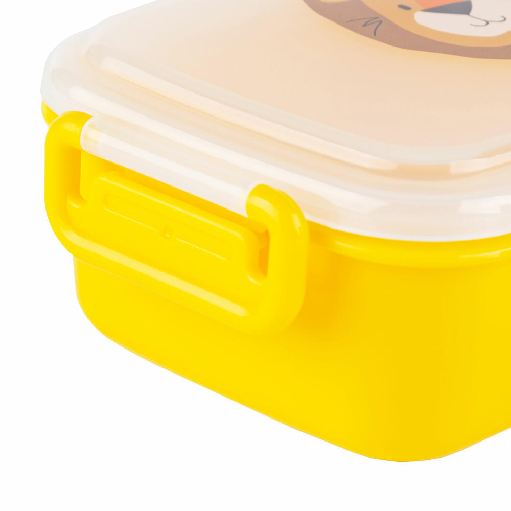 sigikid Brotdose Löwe, Brotbox, Lunchbox, Kinder, Kunststoff, 9 x 17.5 cm, 25364