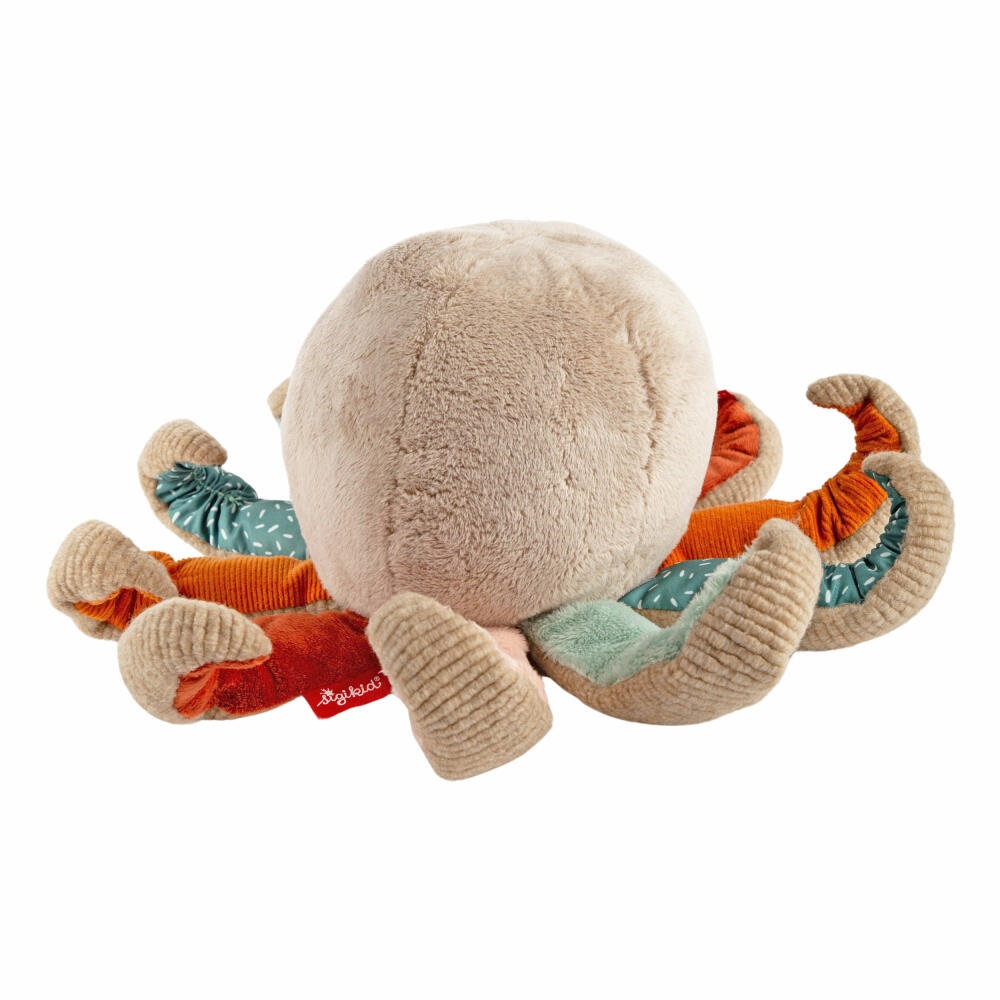 sigikid Patchwork Sweety Krake Yellow, Kuscheltier, Plüschtier, Schmusetier, Polyester, 26 cm, 43232