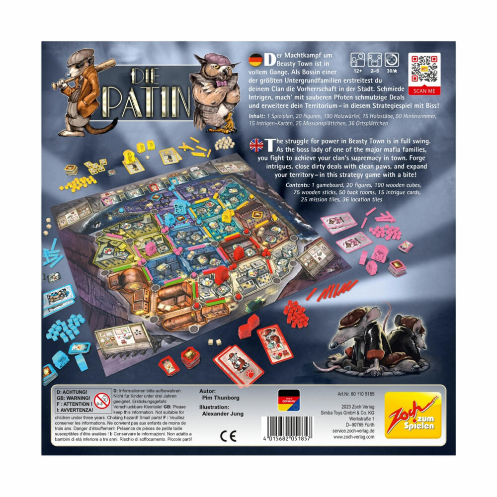 Zoch Die Patin, Strategiespiel, Brettspiel, Gesellschaftsspiel, ab 12 Jahren, 601105185