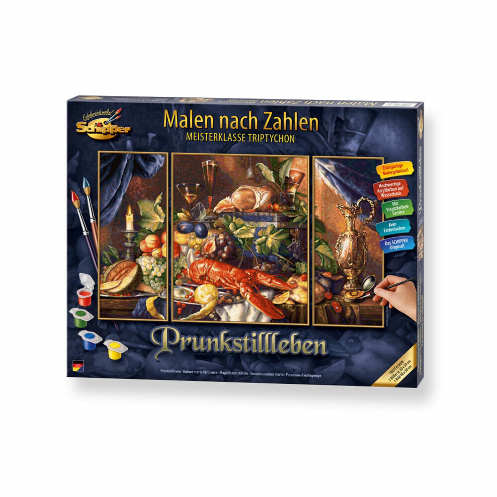 Schipper Malen nach Zahlen Prunkstillleben, Meisterklasse Triptychon, Malvorlage, Wandbild, 609260864