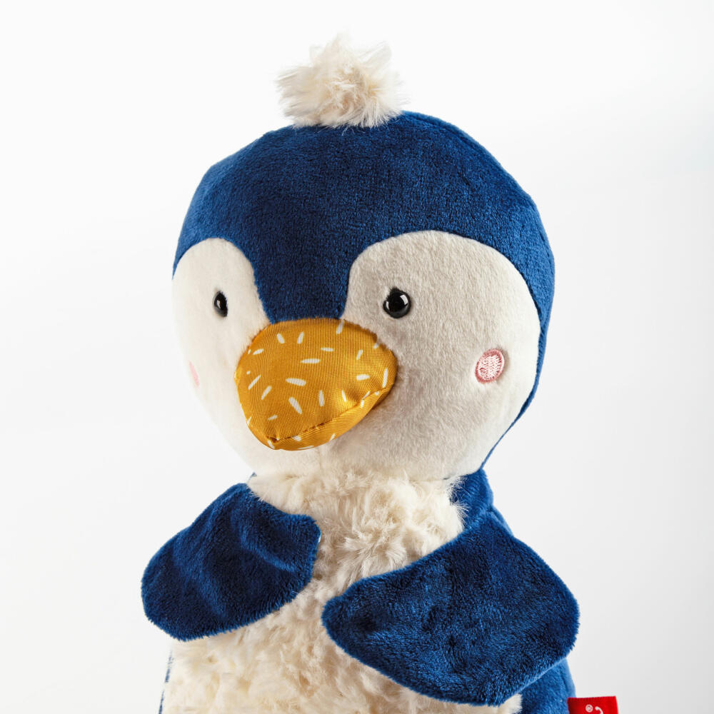 sigikid Patchwork Sweety Pinguin Yellow, Kuscheltier, Plüschtier, Schmusetier, Polyester, 27 cm, 43274