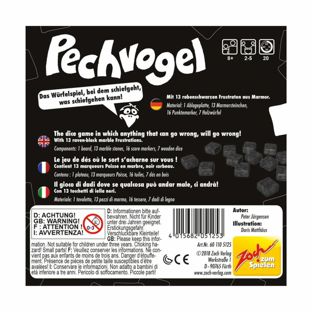 Zoch Pechvogel, dice game, family game, board game, from 8 years, 601105125
