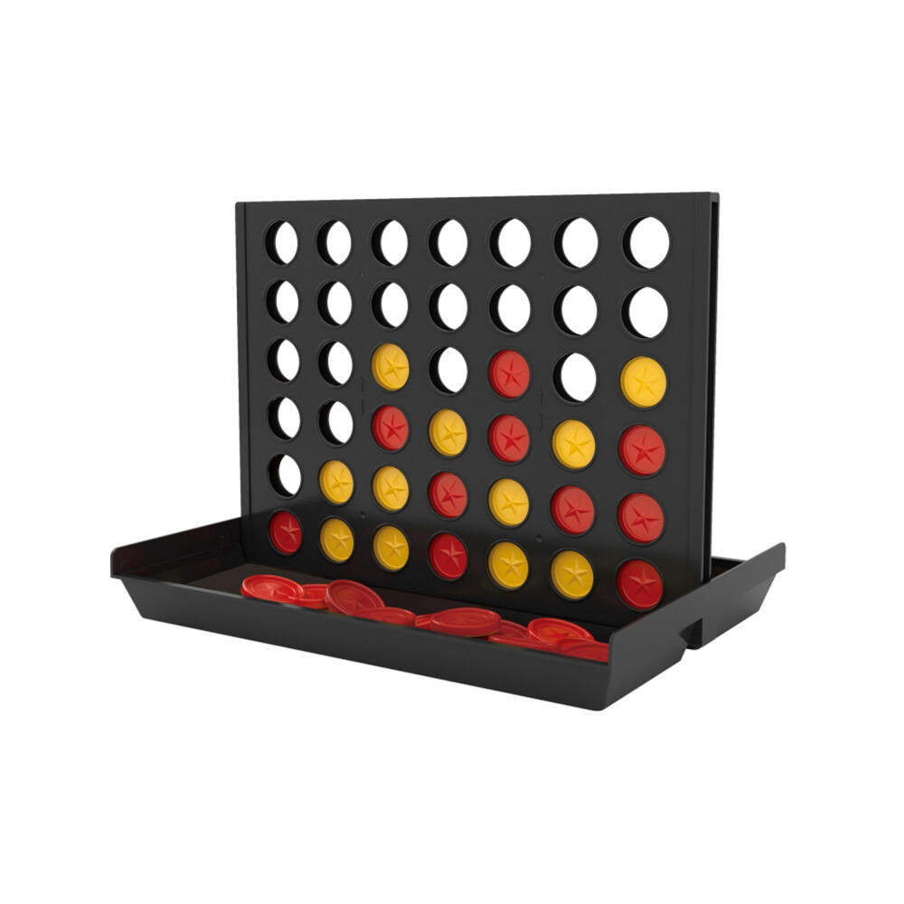 Noris 4er Reihe, 4 gewinnt, Spieleklassiker, Reisespiel, Kinderspiel, ab 4 Jahren, 606102061