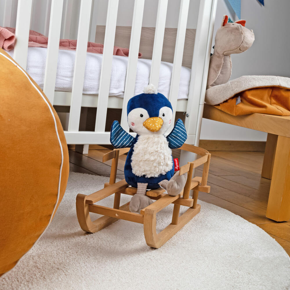 sigikid Patchwork Sweety Pinguin Yellow, Kuscheltier, Plüschtier, Schmusetier, Polyester, 27 cm, 43274