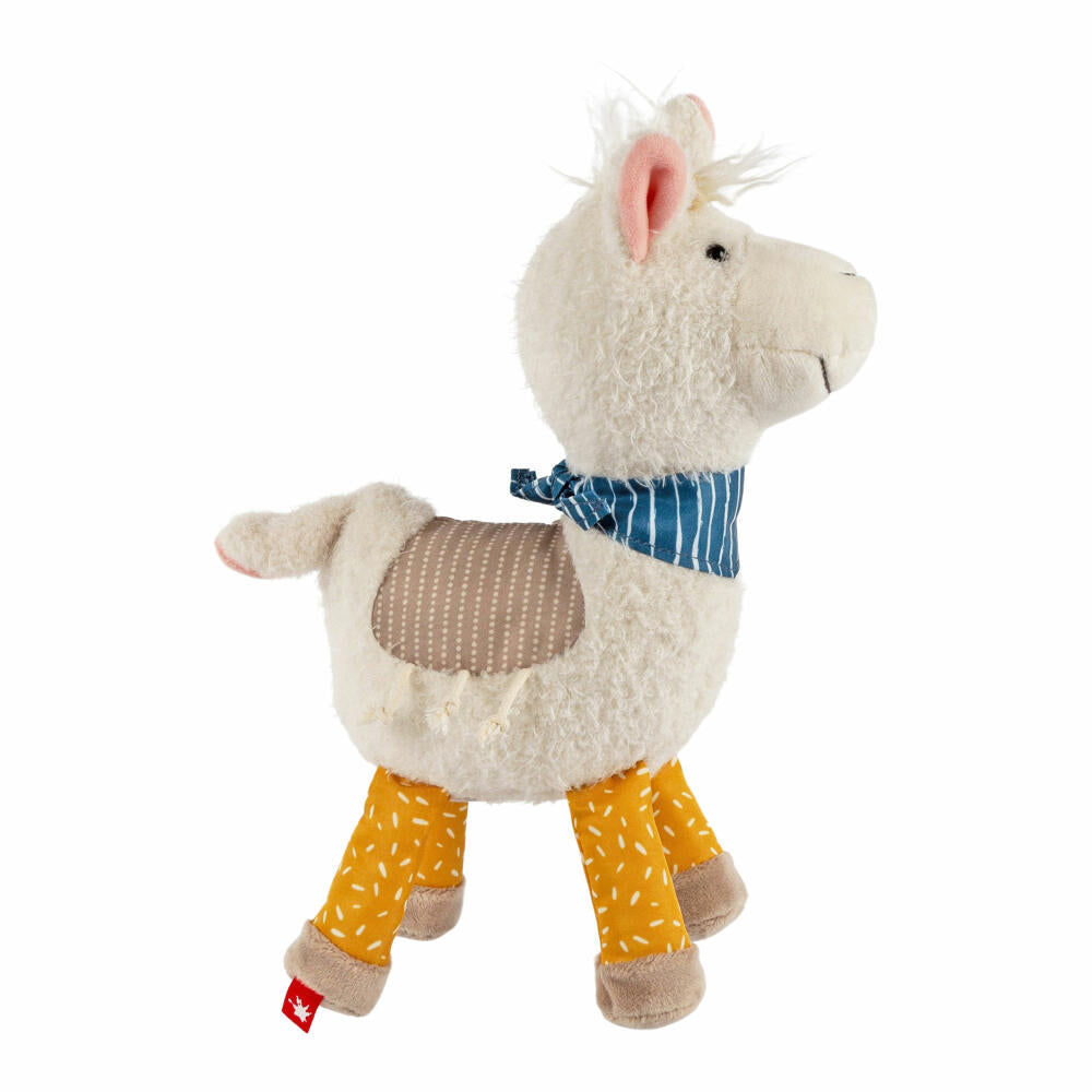 sigikid Patchwork Sweety Lama Yellow, Kuscheltier, Plüschtier, Schmusetier, Polyester, 29 cm, 43239