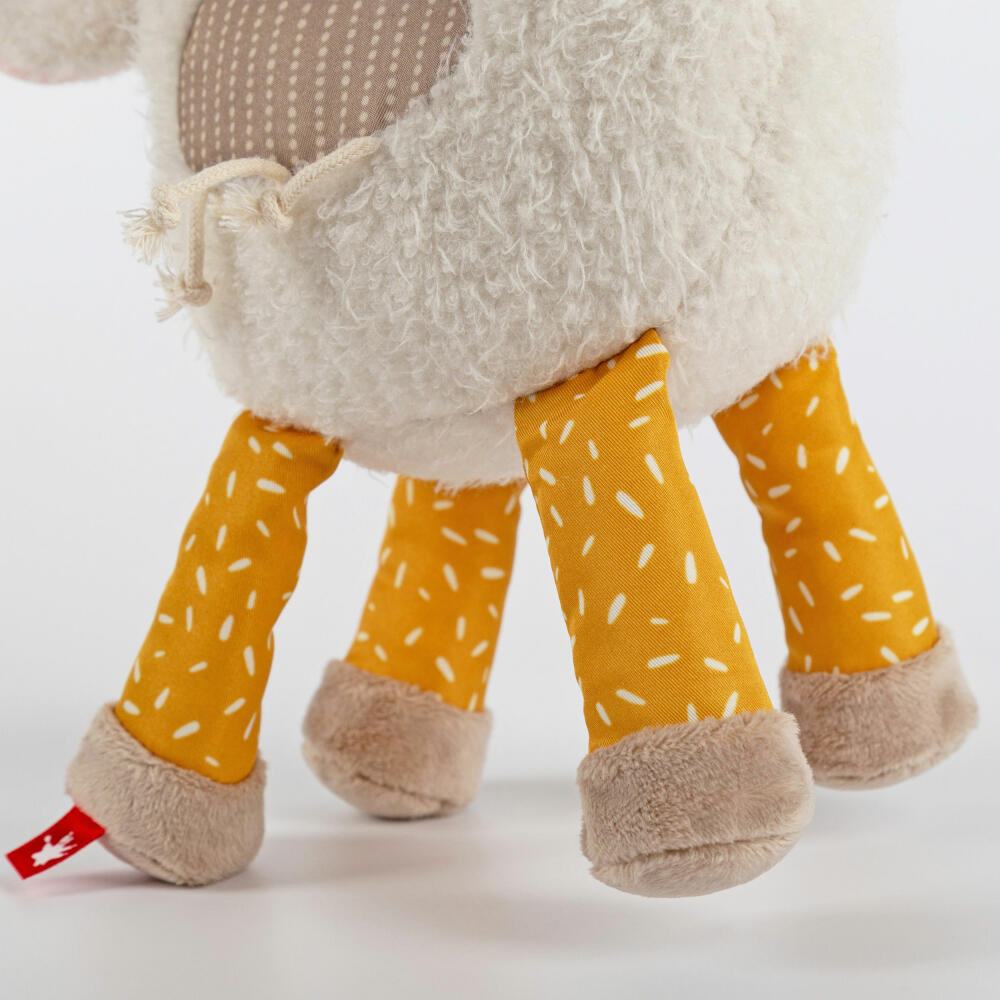 sigikid Patchwork Sweety Lama Yellow, Kuscheltier, Plüschtier, Schmusetier, Polyester, 29 cm, 43239