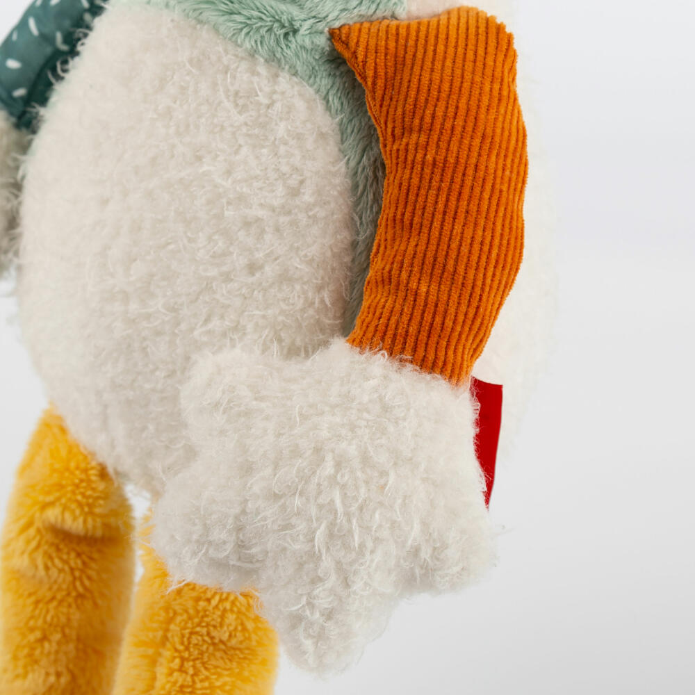 sigikid Patchwork Sweety Eisbär Yellow, Kuscheltier, Plüschtier, Schmusetier, Polyester, 31 cm, 43235