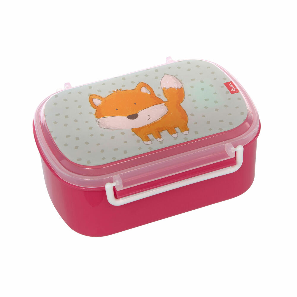 sigikid Lunchbox Fuchs, Brotdose, Vesperdose, Früchstücksdose, Kinder, Kunststoff, Blau / Pink, 25169