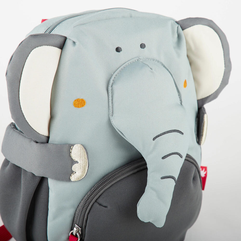 sigikid Pfötchenrucksack Elefant, Rucksack, Kinderrucksack, Kindergartentasche, Kinder, Polyester, Grau, 25256