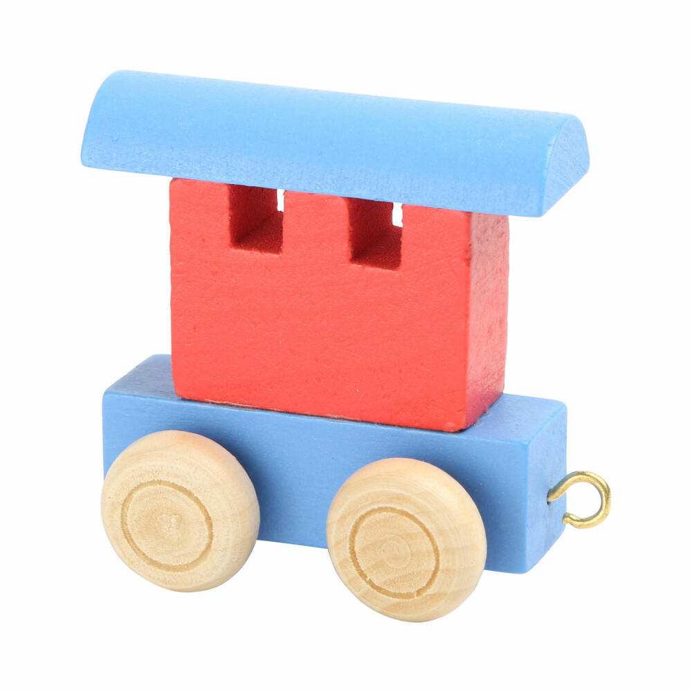 Legler small foot design Buchstabenzug Waggon rot & blau, 10348
