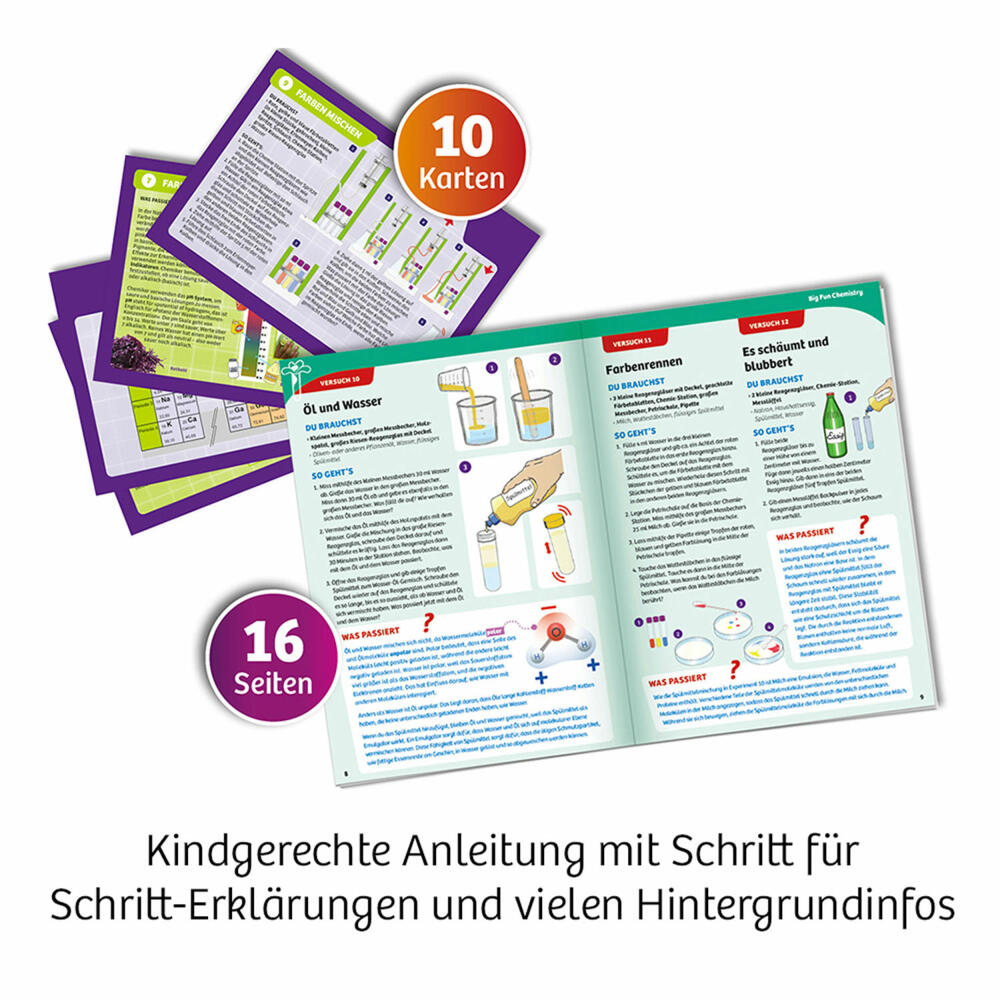 KOSMOS experiment kits Big Fun Chemistry, experiment kit, experiment box, chemistry station, from 8 years, 642532