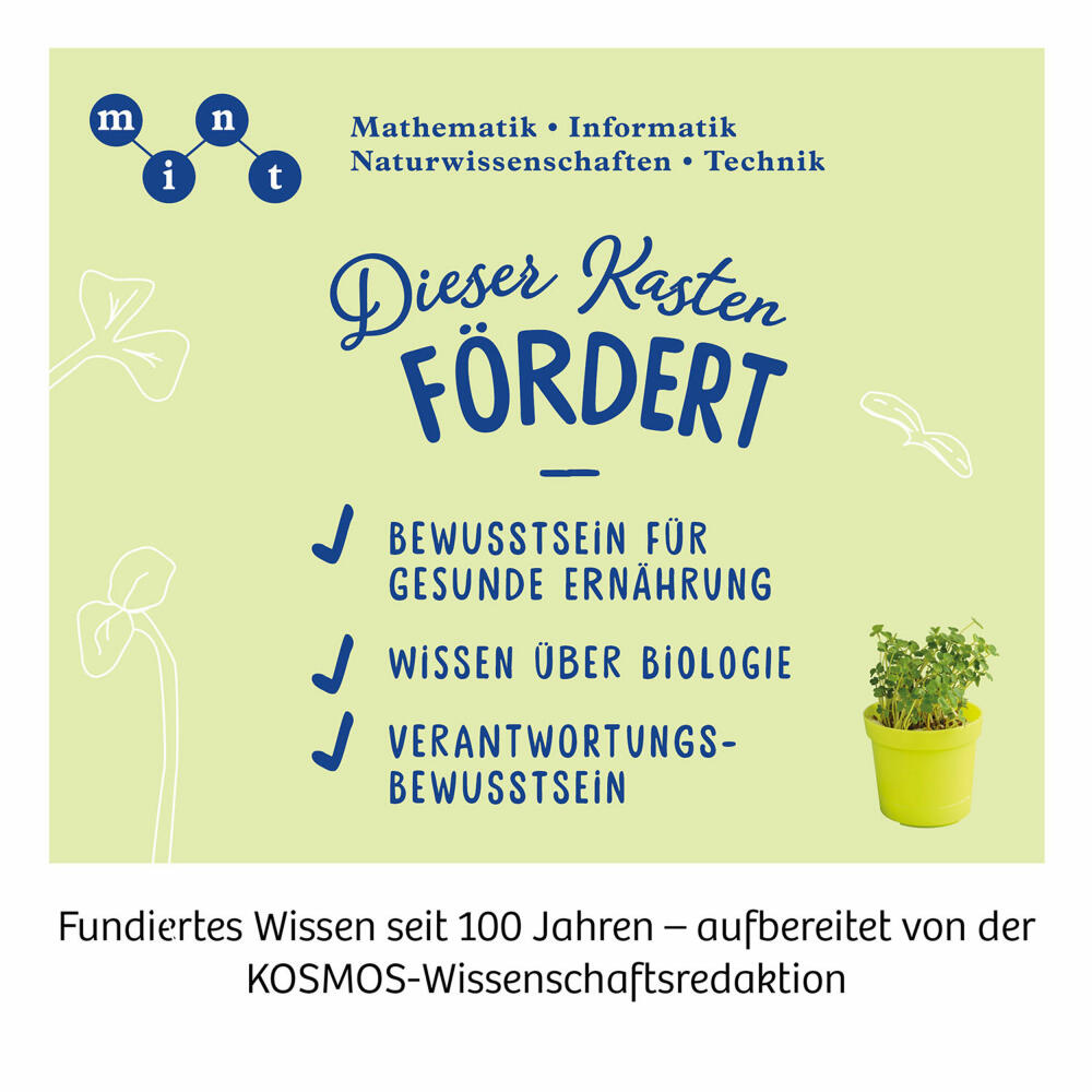 KOSMOS Microgreen-Garten, Experimentierkasten, Pflanzen züchten, Anzuchtset, Mini Garten, ab 6 Jahren, 636135