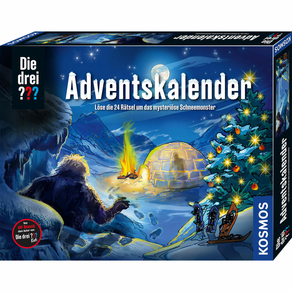KOSMOS Die drei ??? Adventskalender 2023, Advent Kalender, Weihnachten, Rätsel, Detektivgeschichte, Kinder, 632533