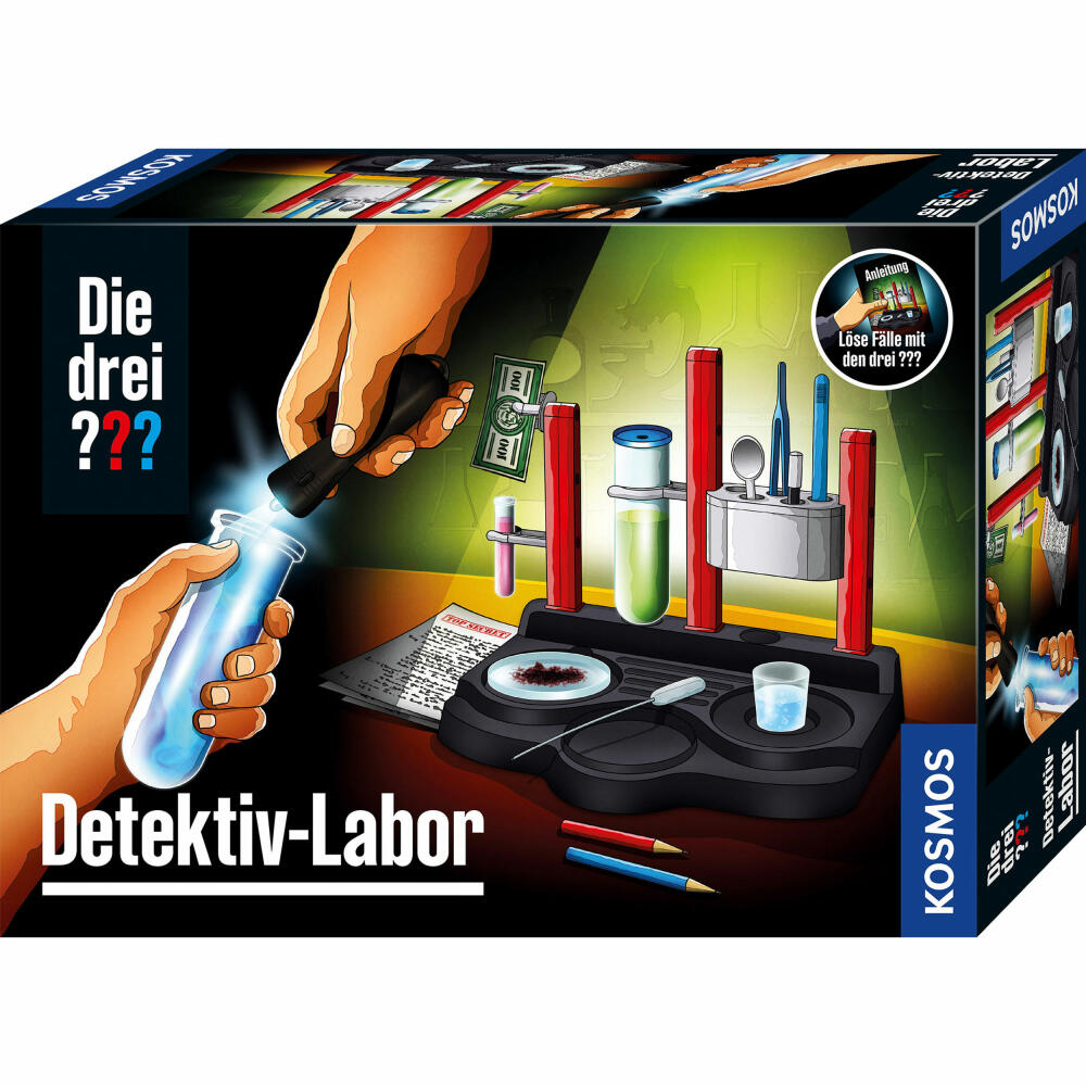 KOSMOS Die drei ??? Detektiv-Labor, Experimentierkasten, Detektiv Spiel, Labor, Kinderspiel, ab 8 Jahren, 632311