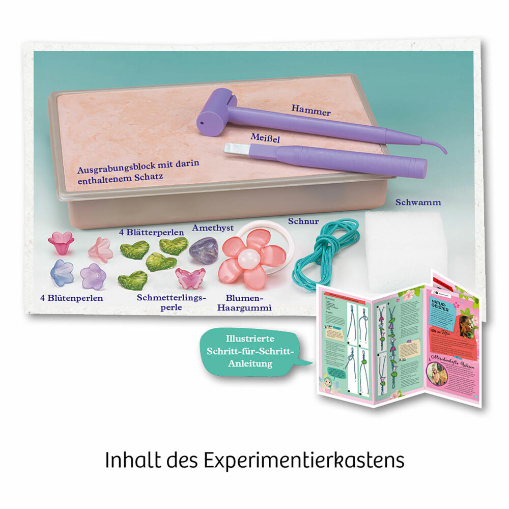 KOSMOS Feen-Schatz, Experimentierkasten, Ausgrabung, Schatzsuche, ab 7 Jahren, 657857