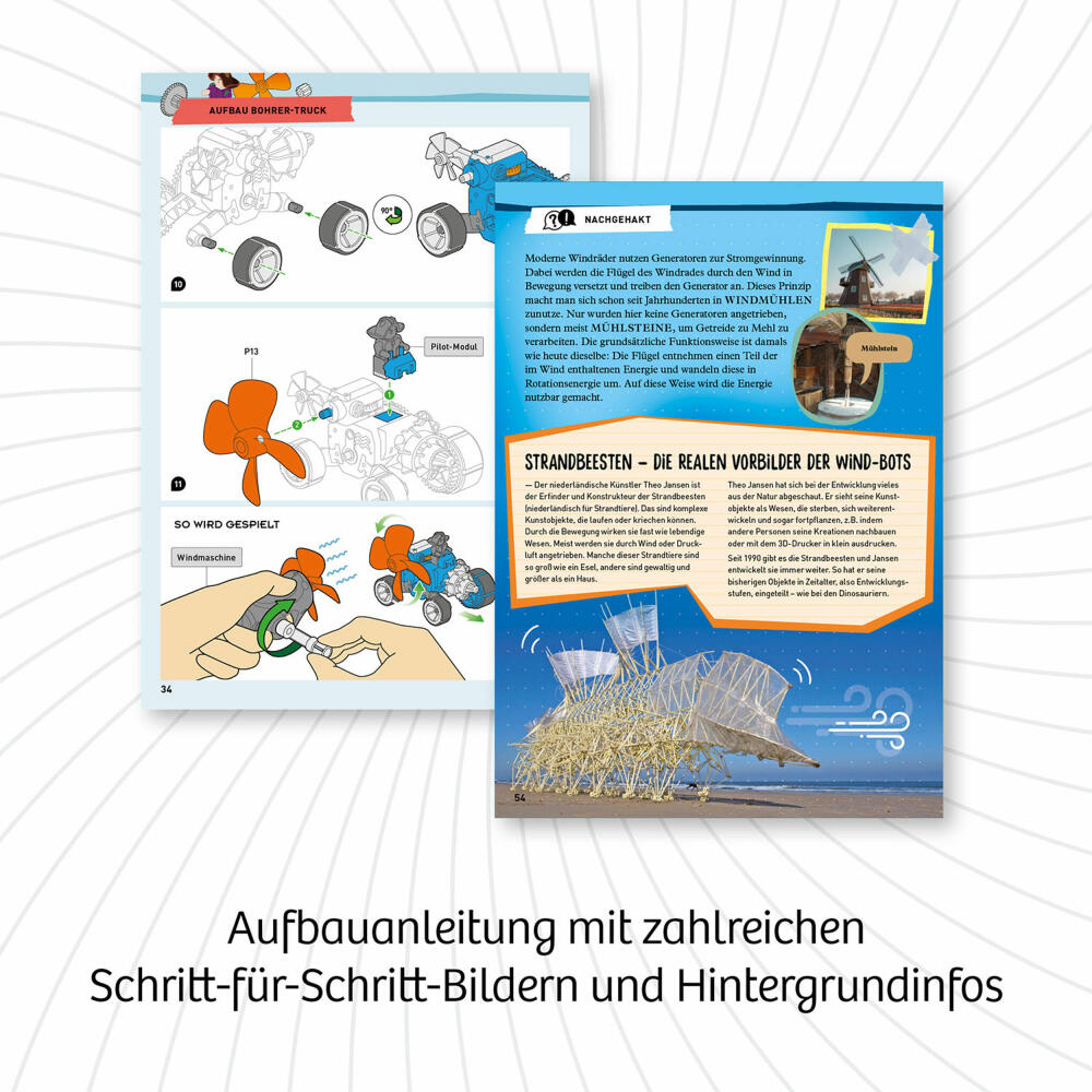 KOSMOS Wind Bots, Experimentierkasten, Konstruktionsset, Bastelbox, Bastel Set, ab 8 Jahren, 621056