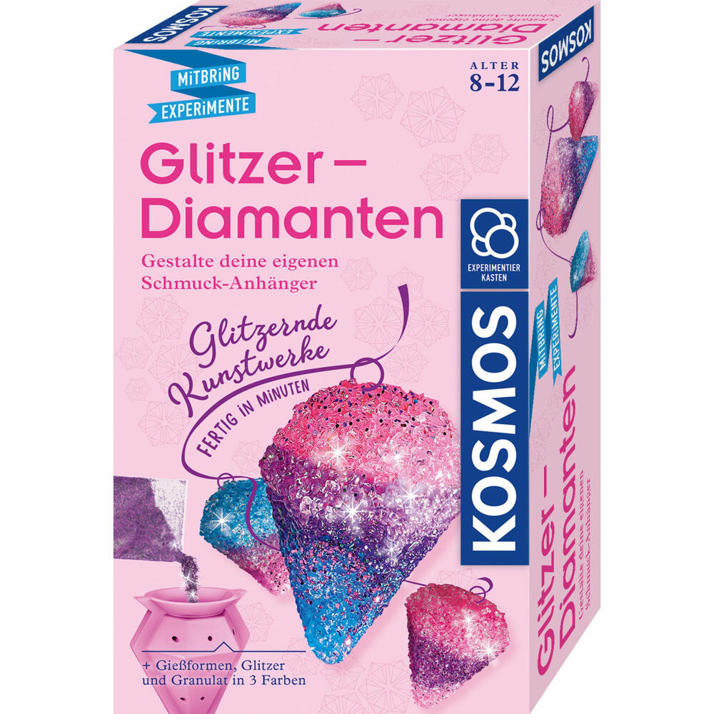 KOSMOS Glitzer-Diamanten, Experimentieren, Basteln, Lernen, Entdecken, ab 8 Jahren, 657758